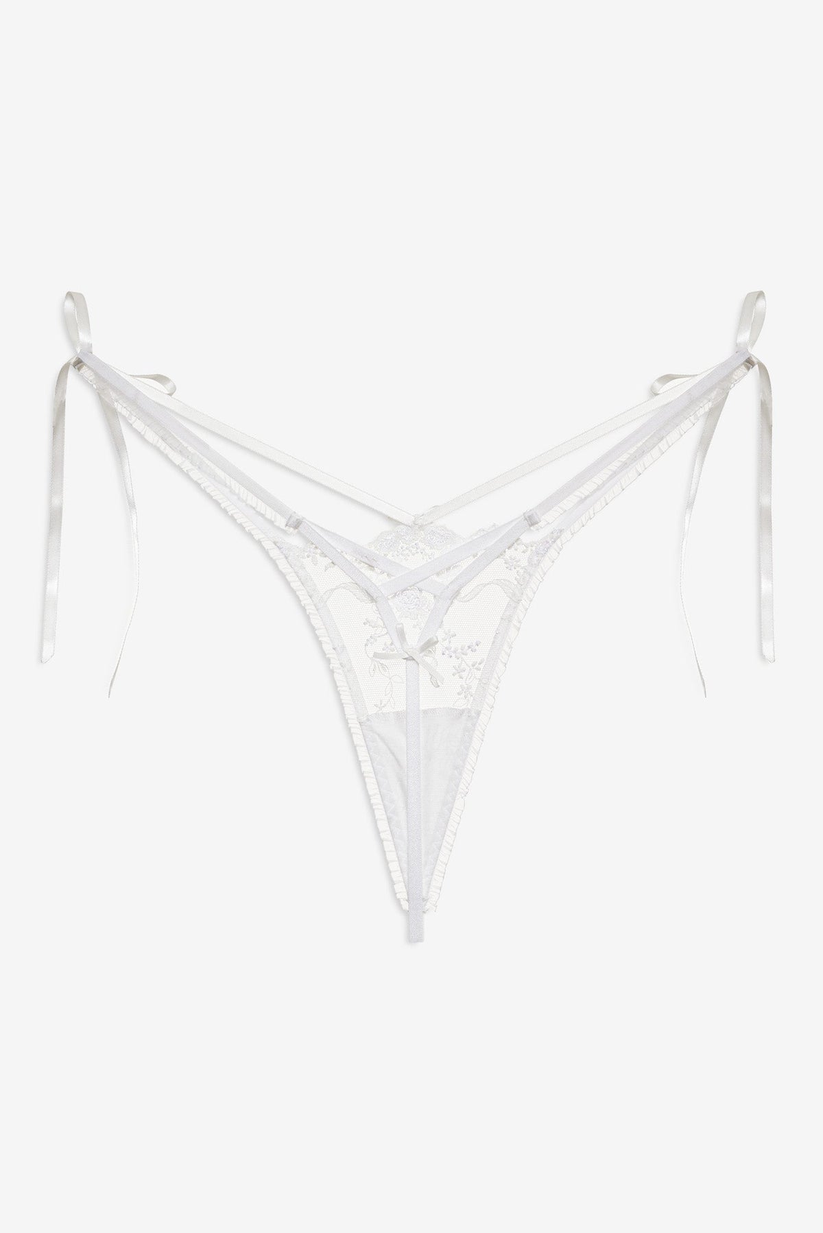 Rita Rose Thong Panty - White
