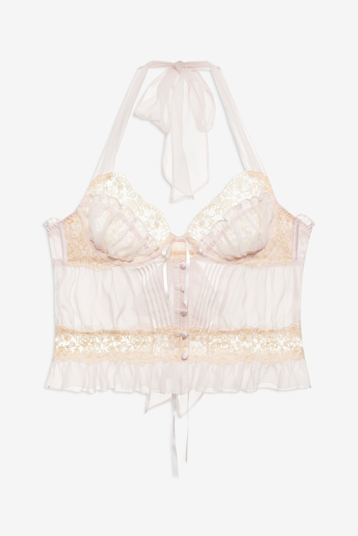 Gilded Lace Bustier - Natural