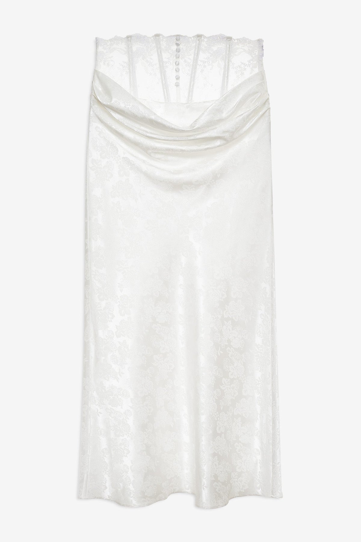 Rita Rose Maxi Skirt - White