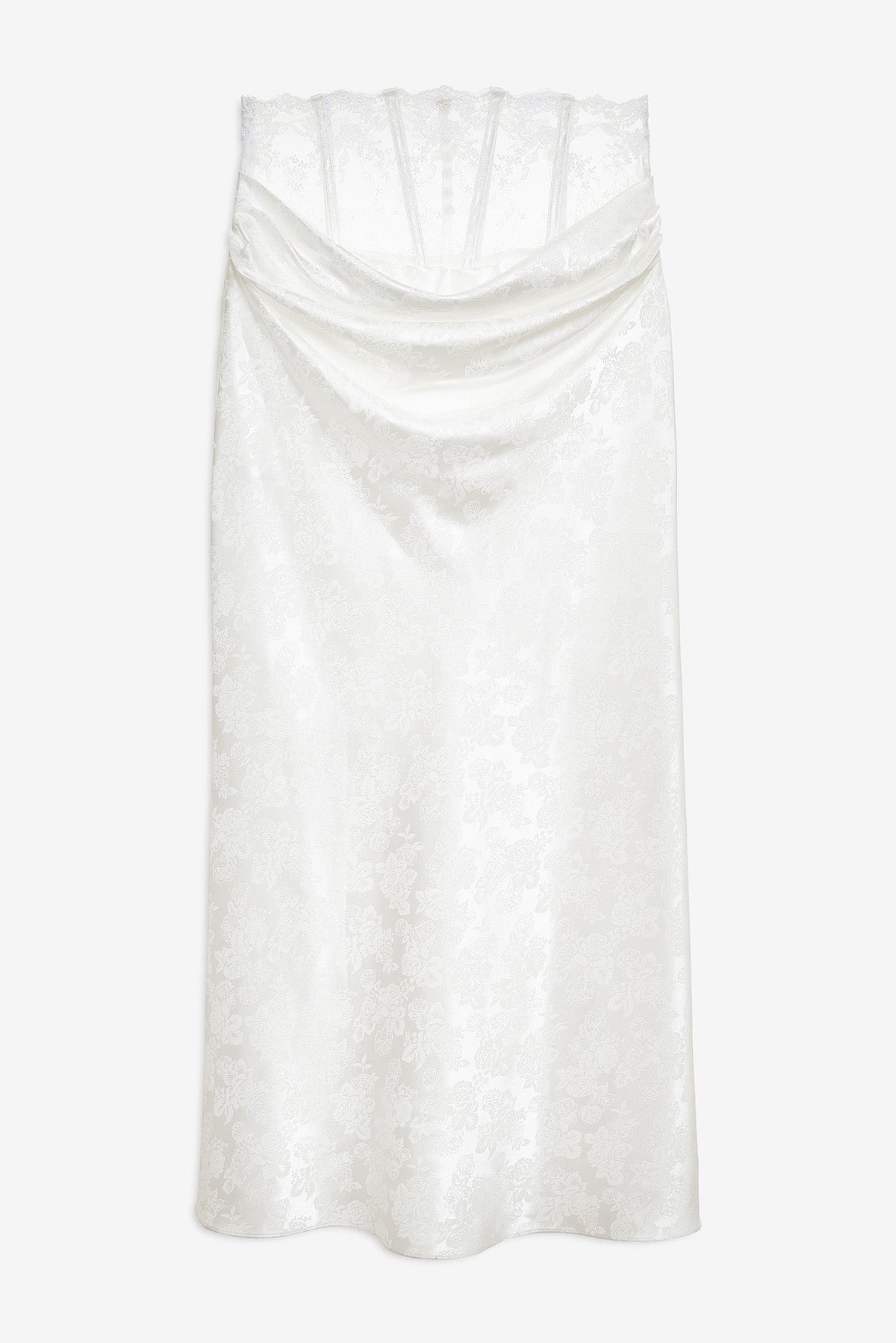 Rita Rose Maxi Skirt - White