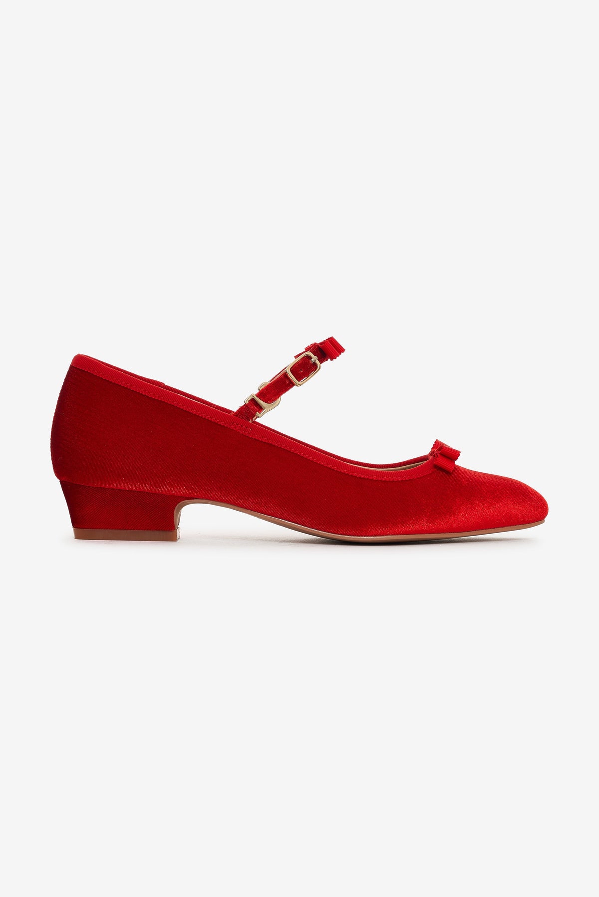 Lucia Velvet Mary Jane - Red