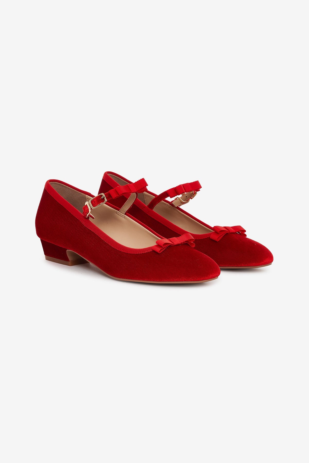 Lucia Velvet Mary Jane - Red