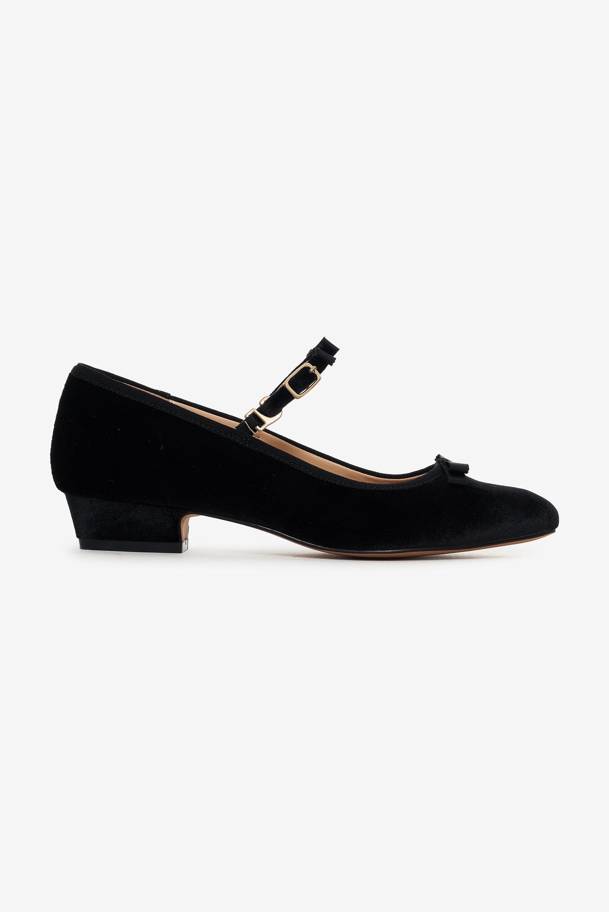 Lucia Velvet Mary Jane - Black