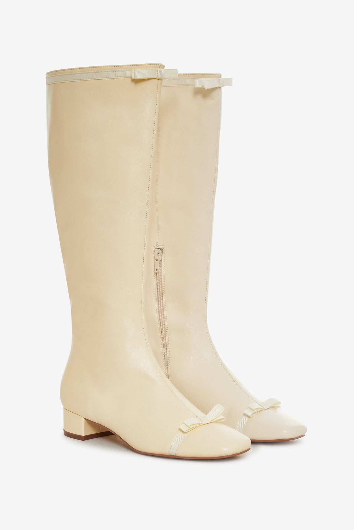 Claudine Cap Toe Boot - Cream