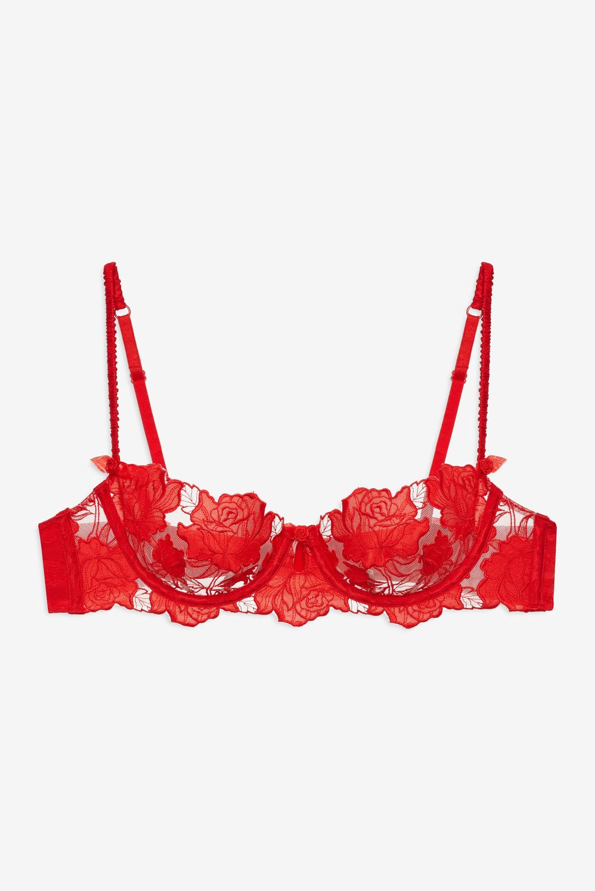 Love is a Rose Underwire Bra - Red