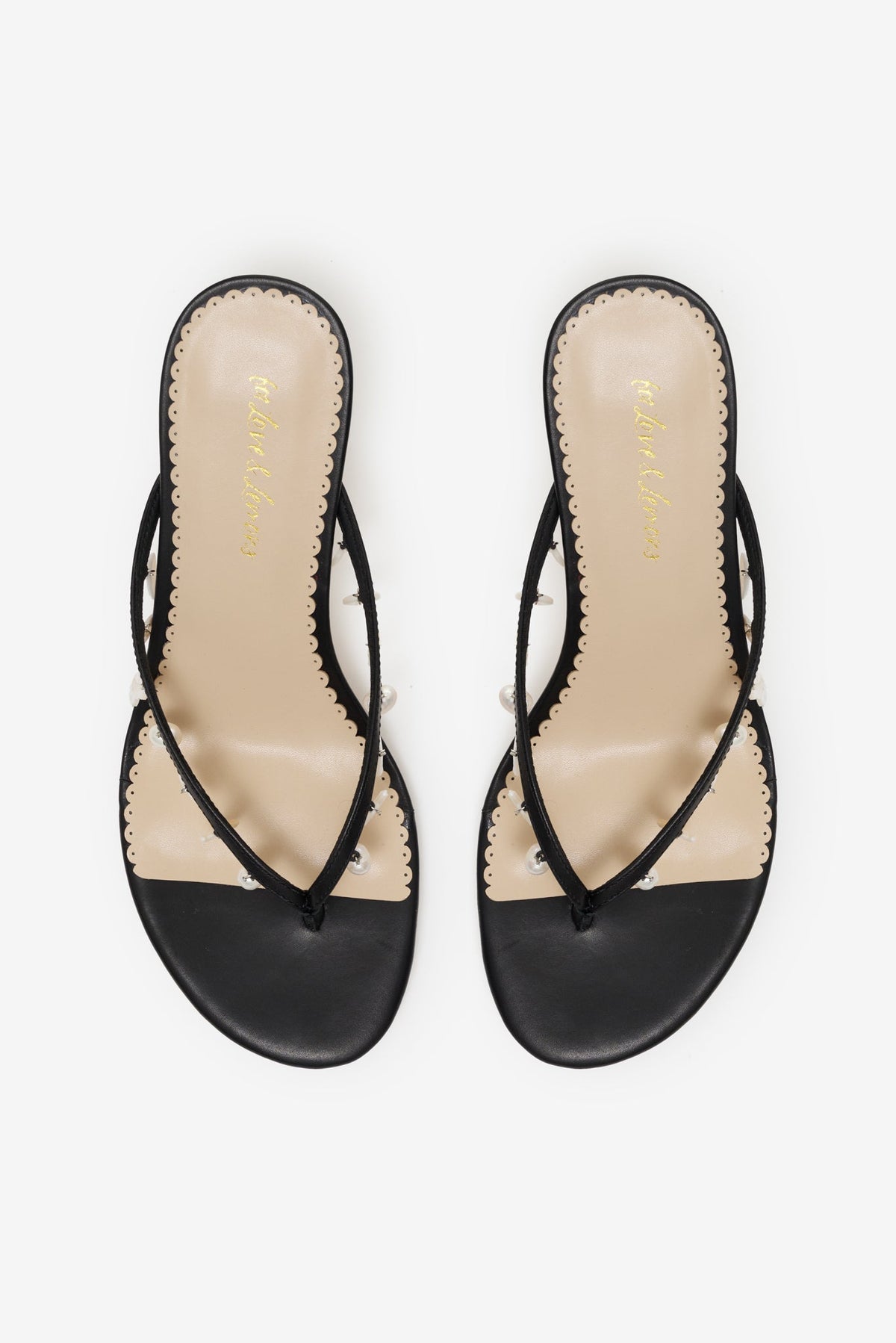 Sailor Charm Thong Heel - Black