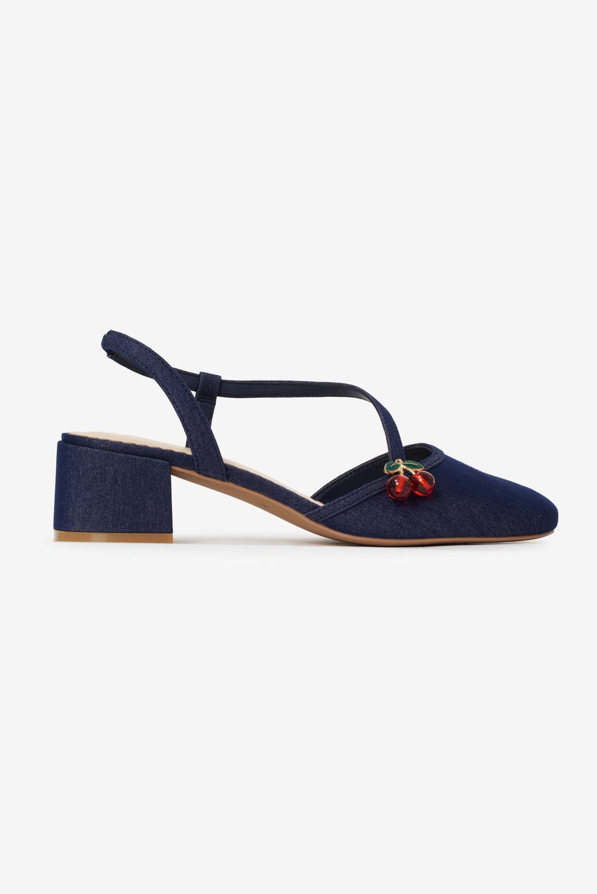 Charis Block Heel - Denim