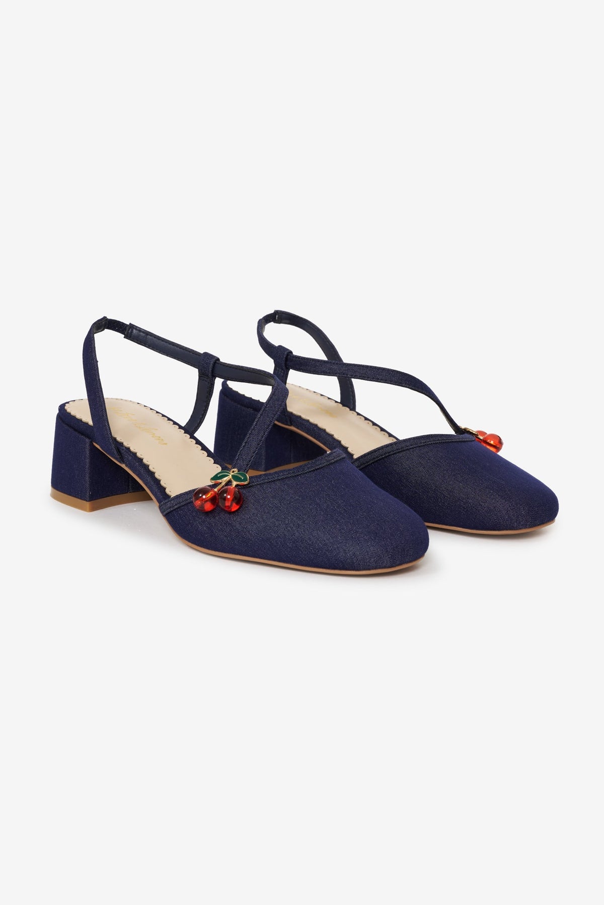 Charis Block Heel - Denim
