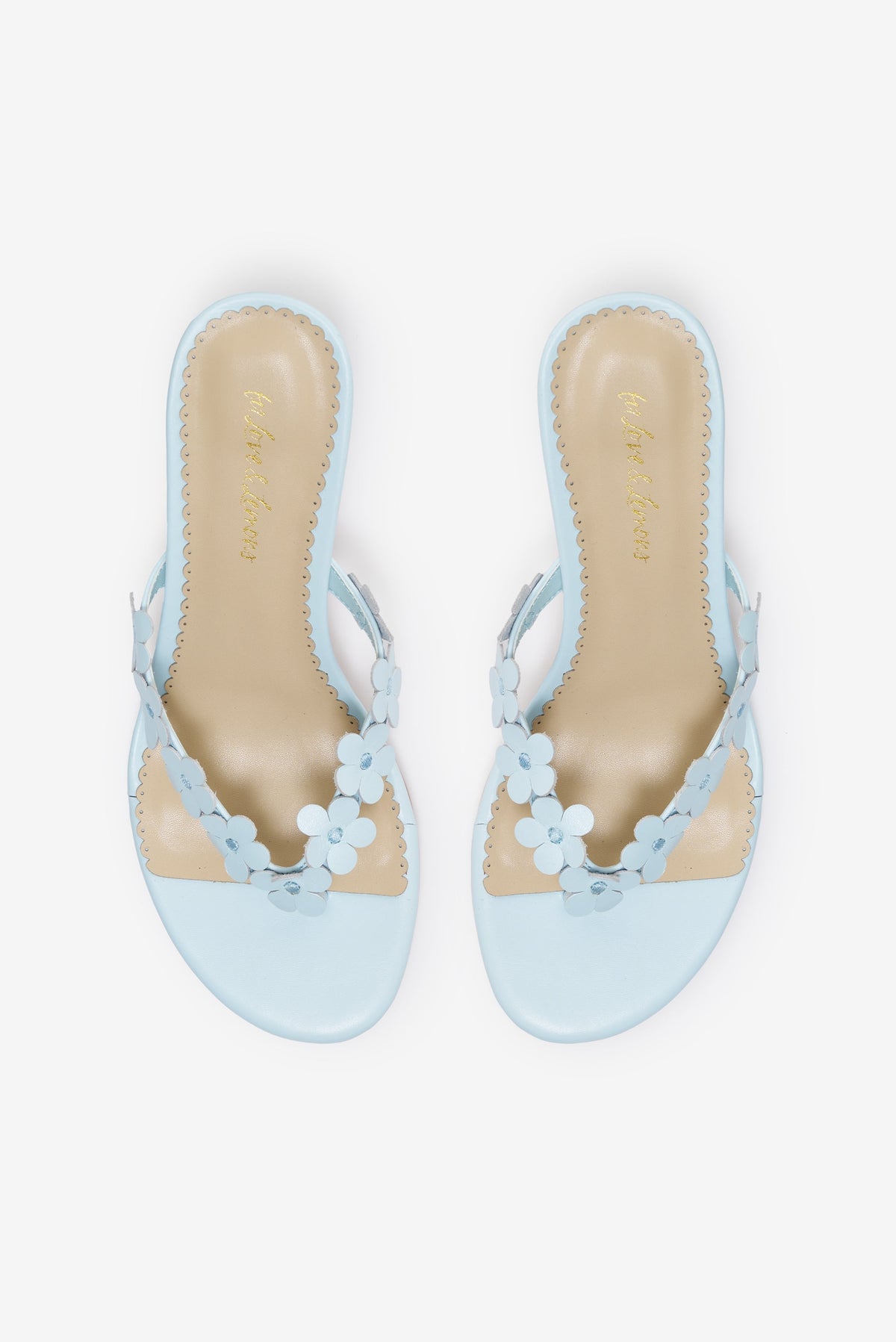 Gia Floral Heel - Blue