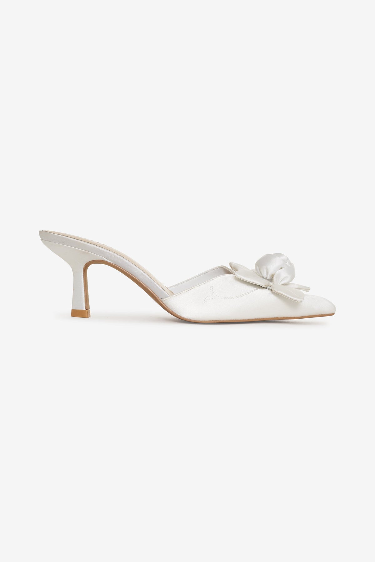 Noelle Rosette Mule - White