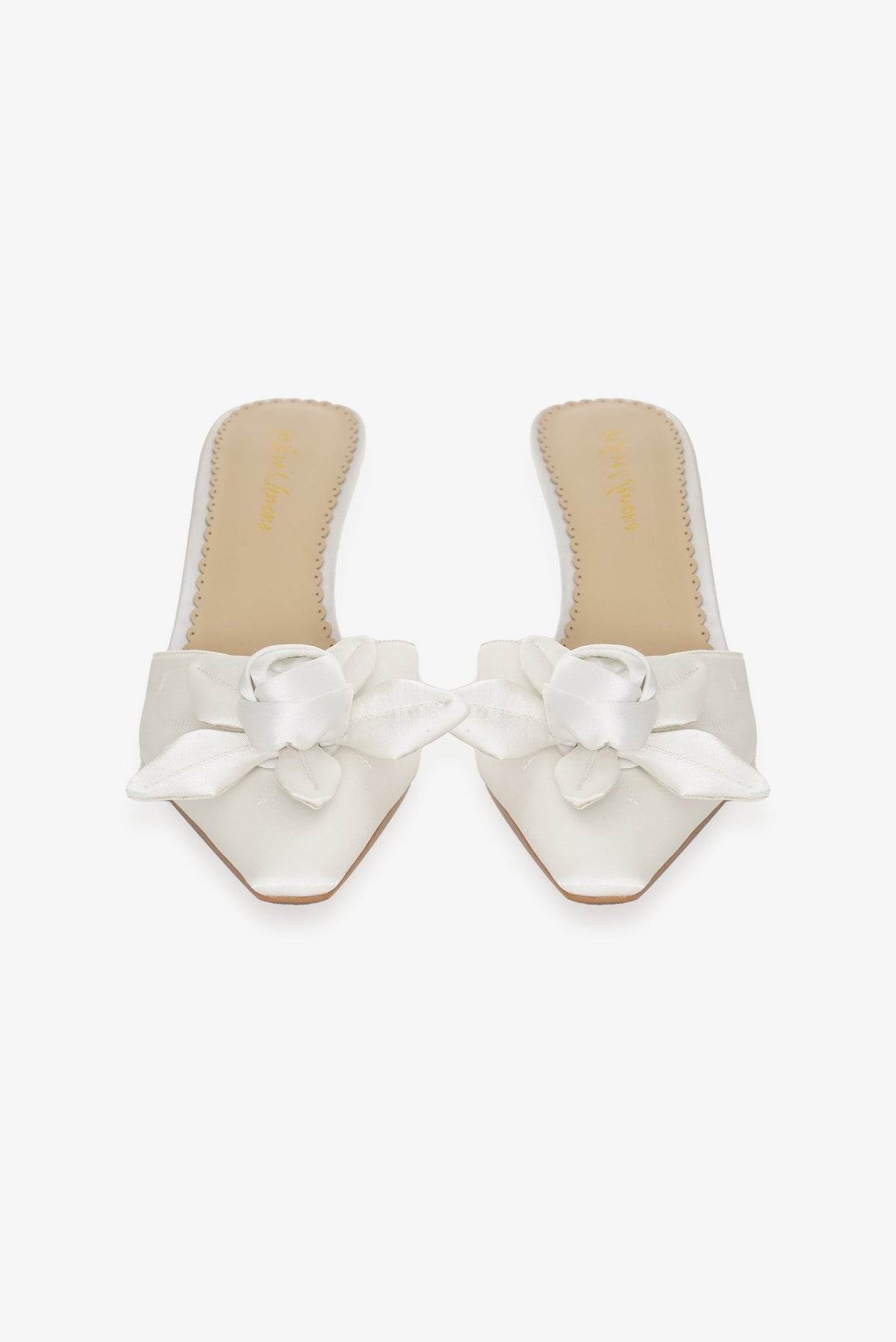 Noelle Rosette Mule - White