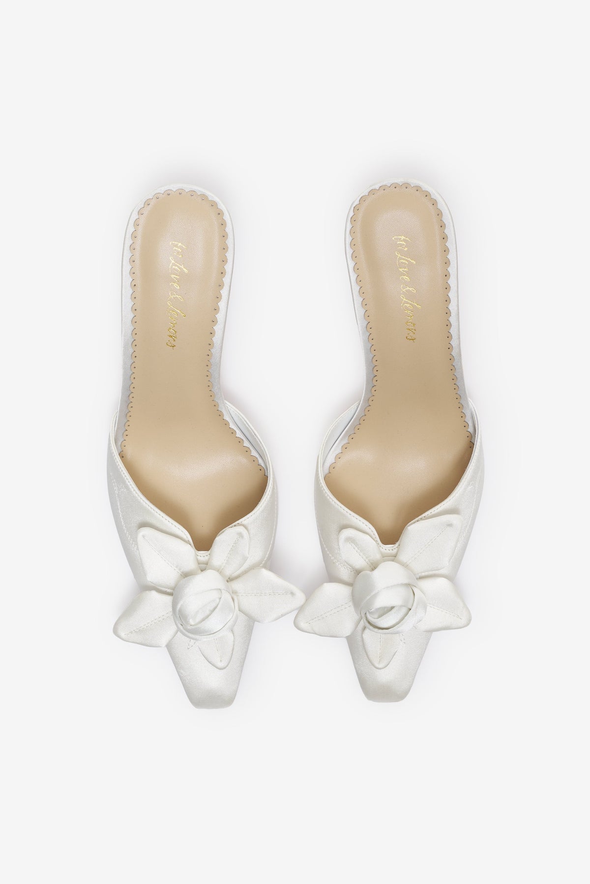 Noelle Rosette Mule - White