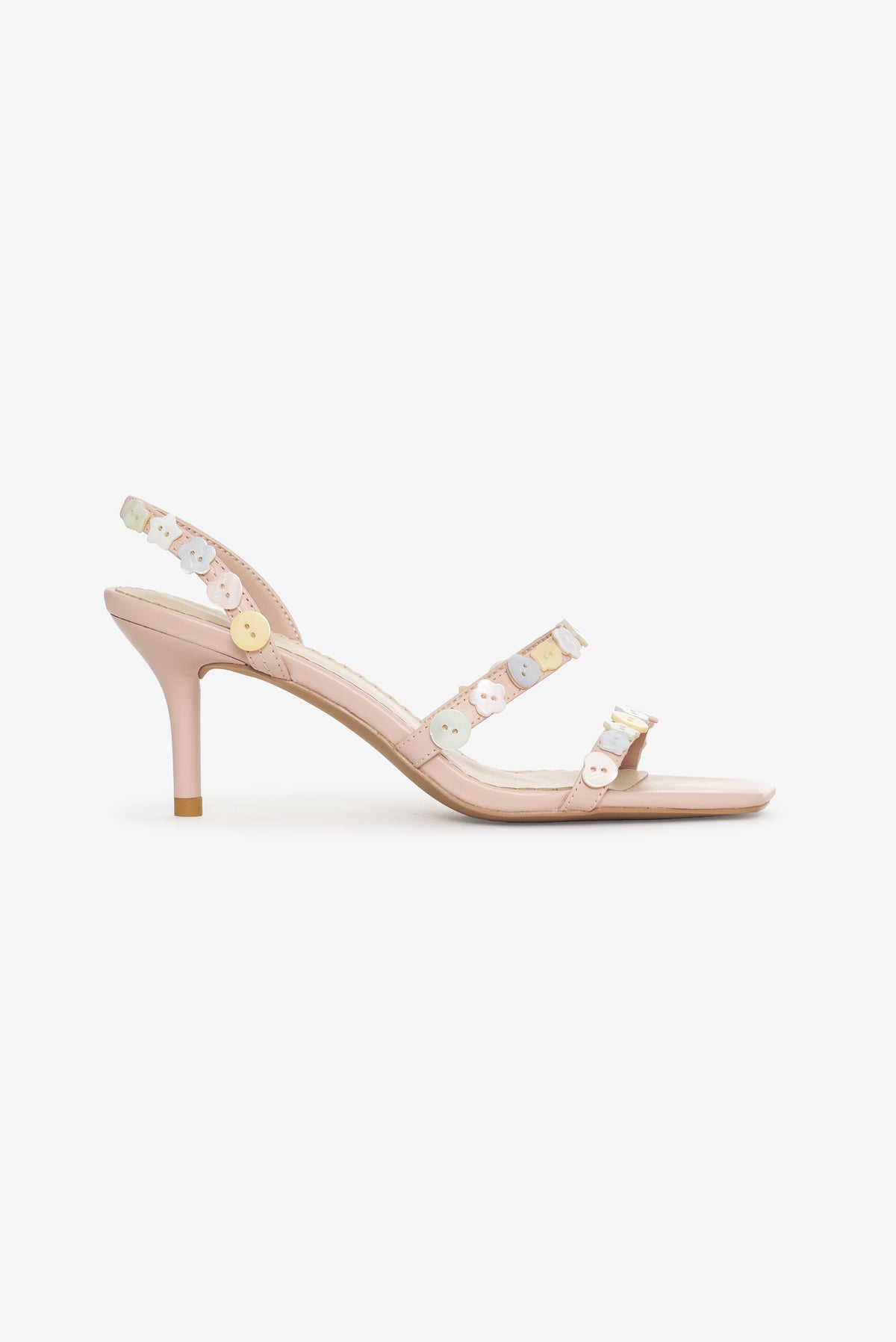Cleo Button Heel - Blush