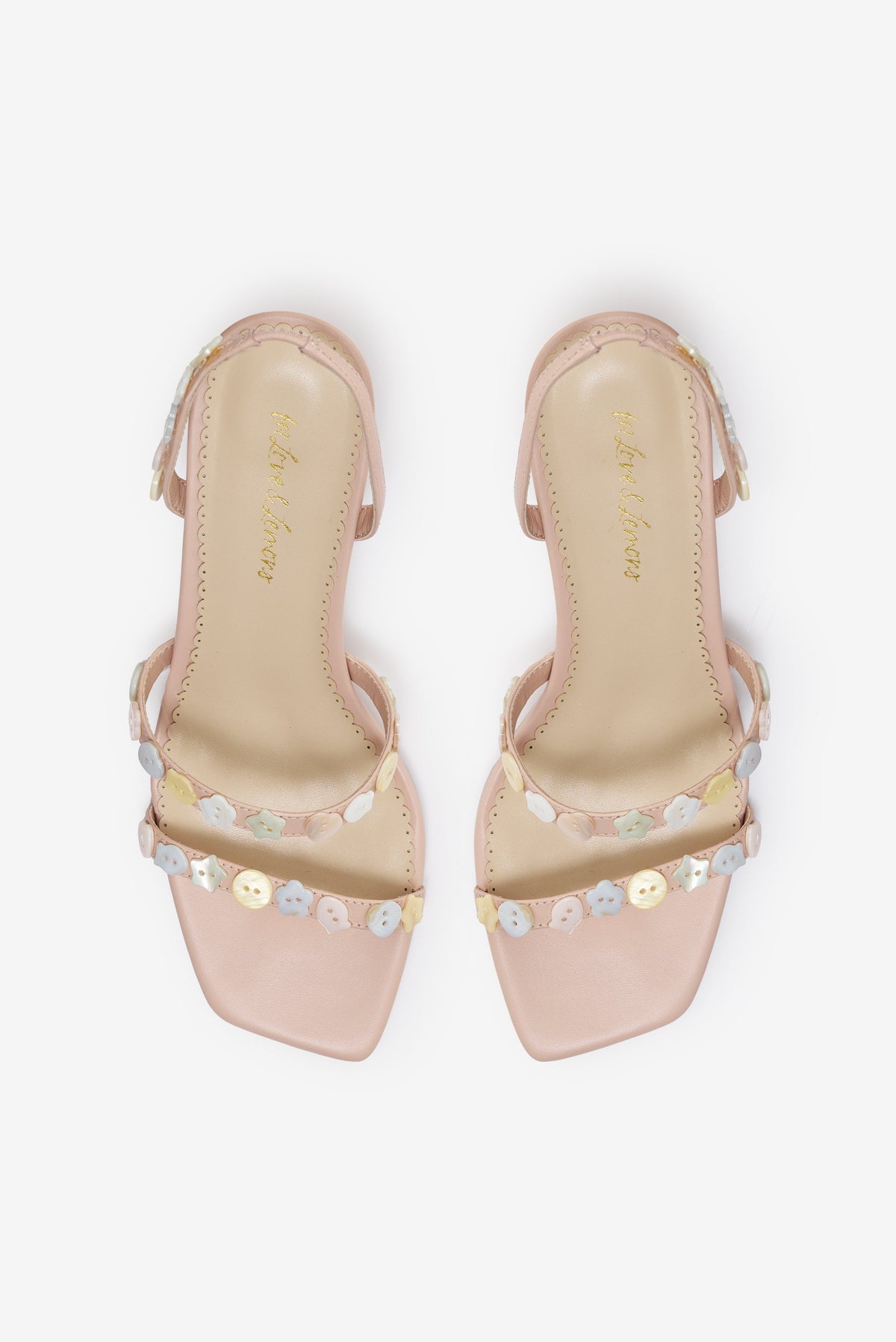 Cleo Button Heel - Blush