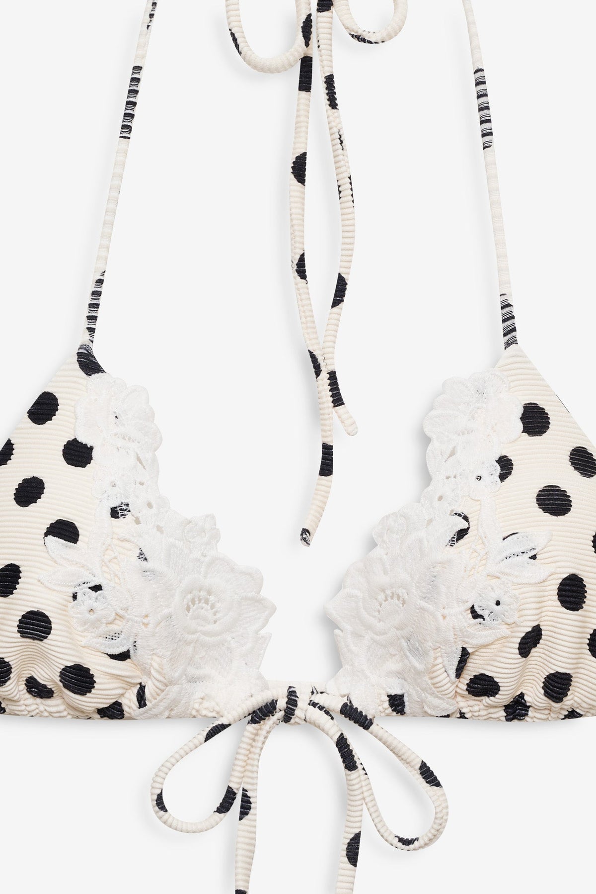 Lelani Bikini Top - Cream Black