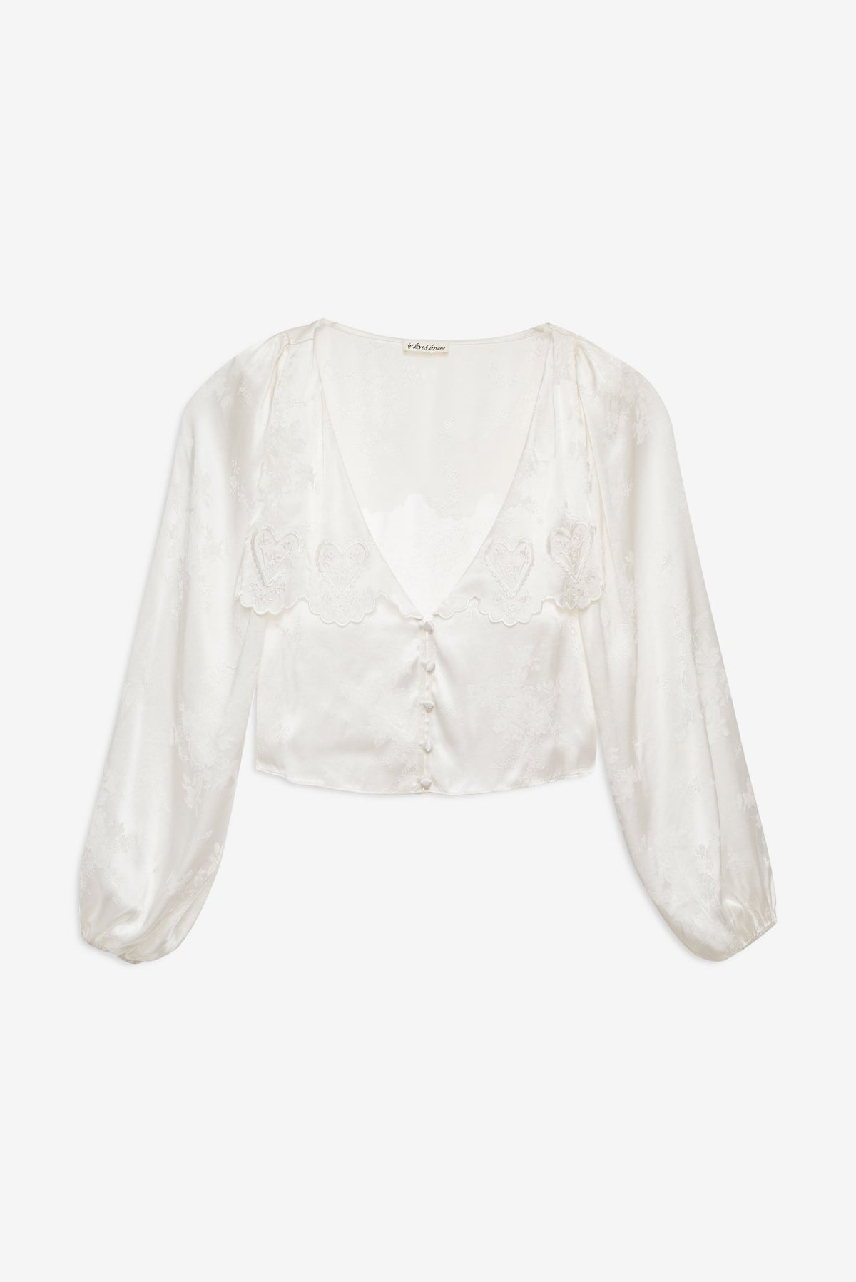 Locked Hearts Top - White