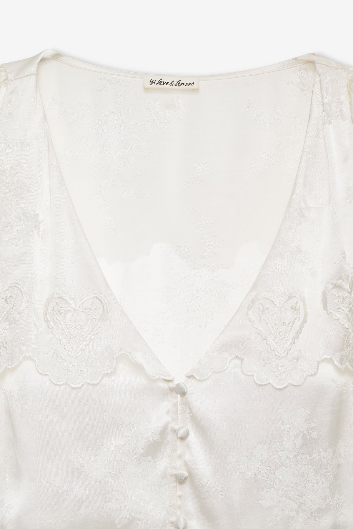 Locked Hearts Top - White