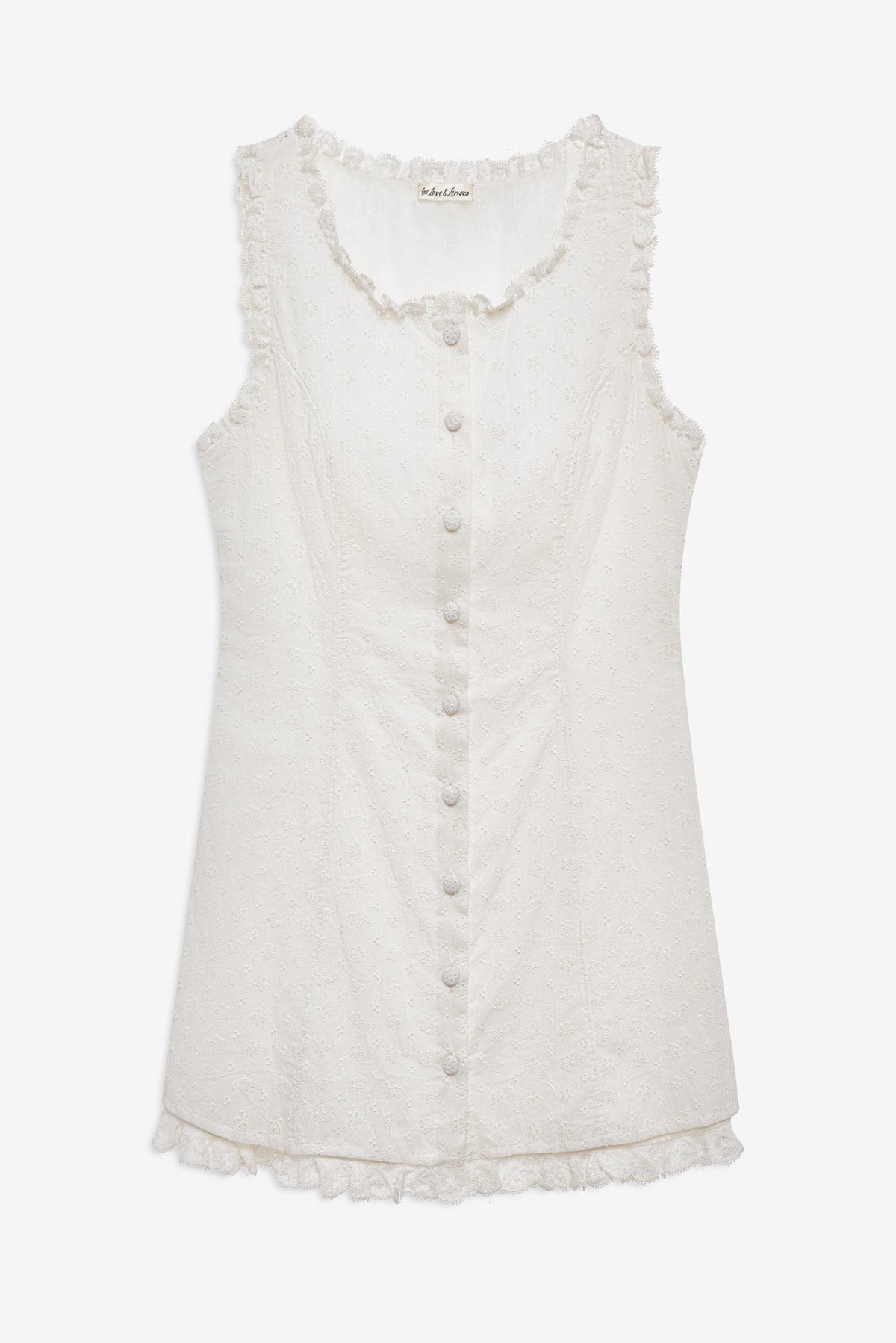 Susie Eyelet Mini Dress - White