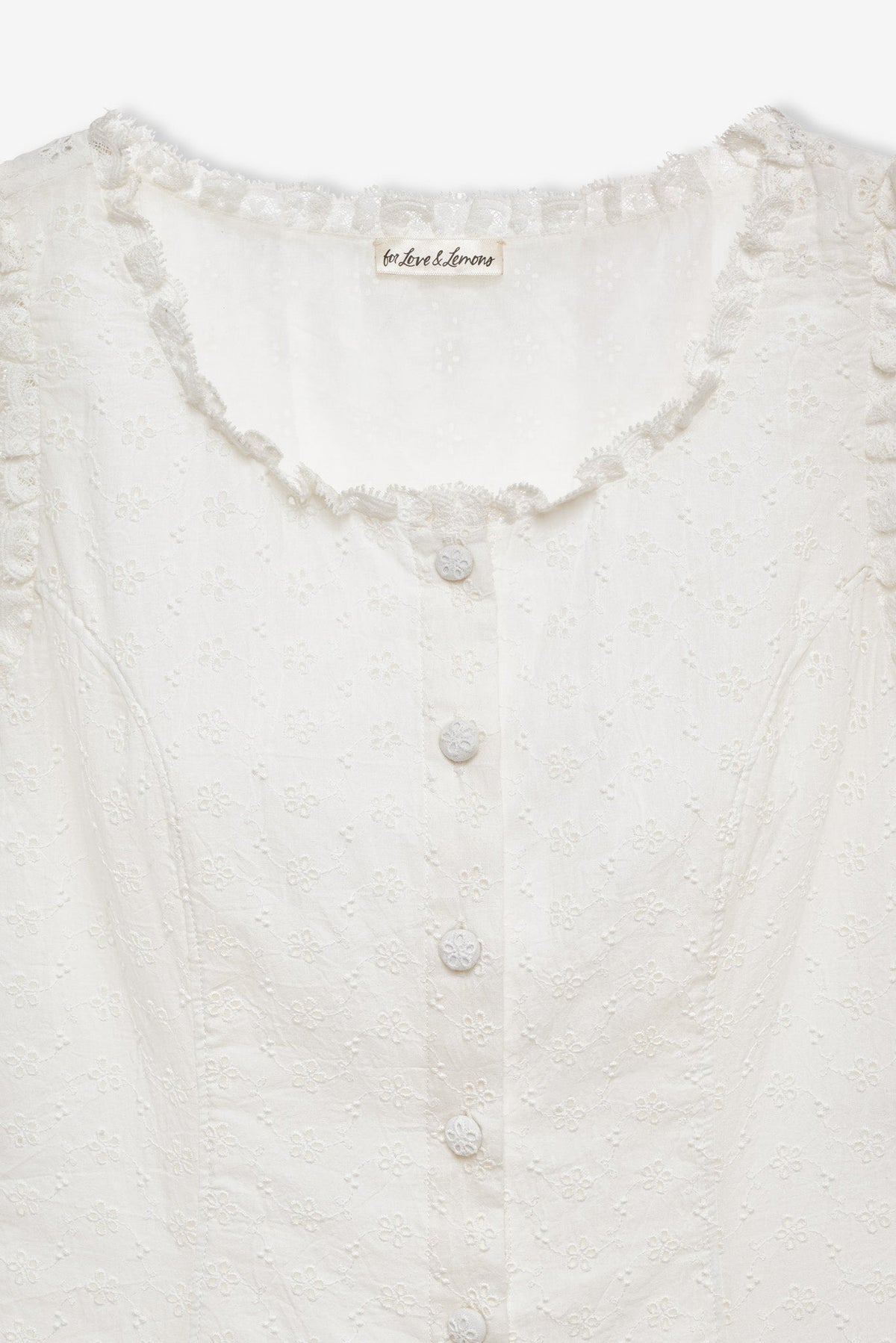 Susie Eyelet Mini Dress - White