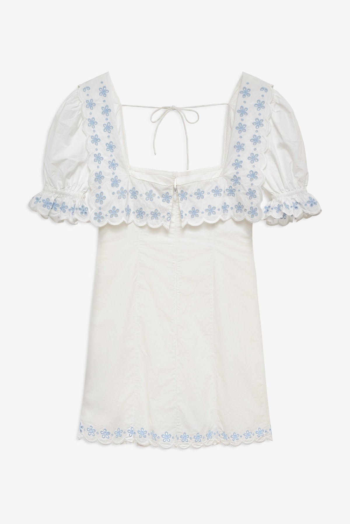 Poppy Collared Mini Dress - White