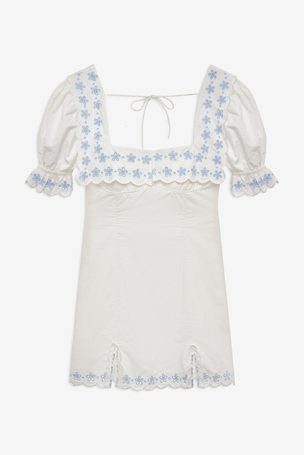 Poppy Collared Mini Dress - White