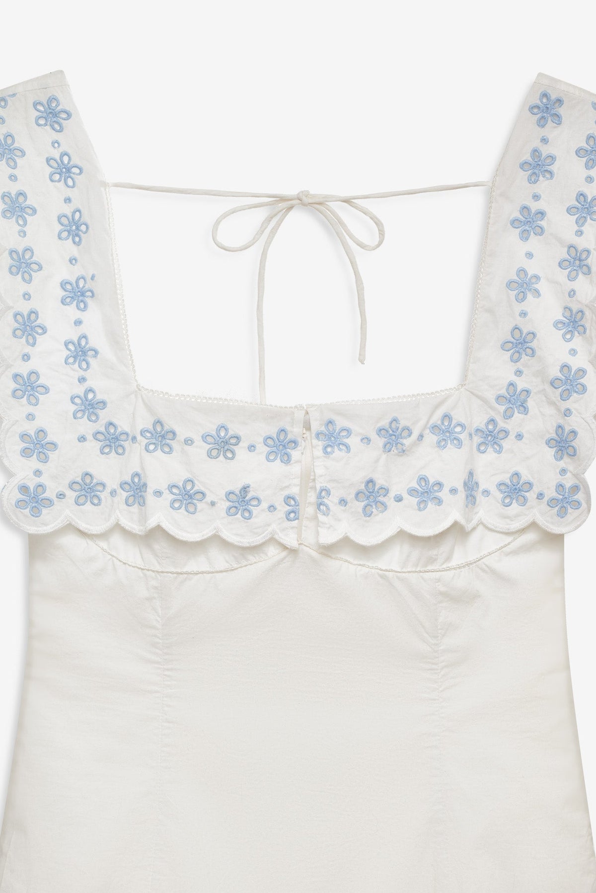 Poppy Collared Mini Dress - White