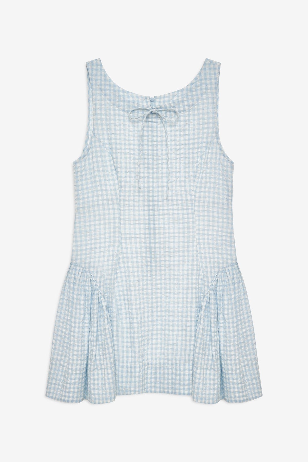 Scotch Bonnet Gingham Mini Dress - Blue