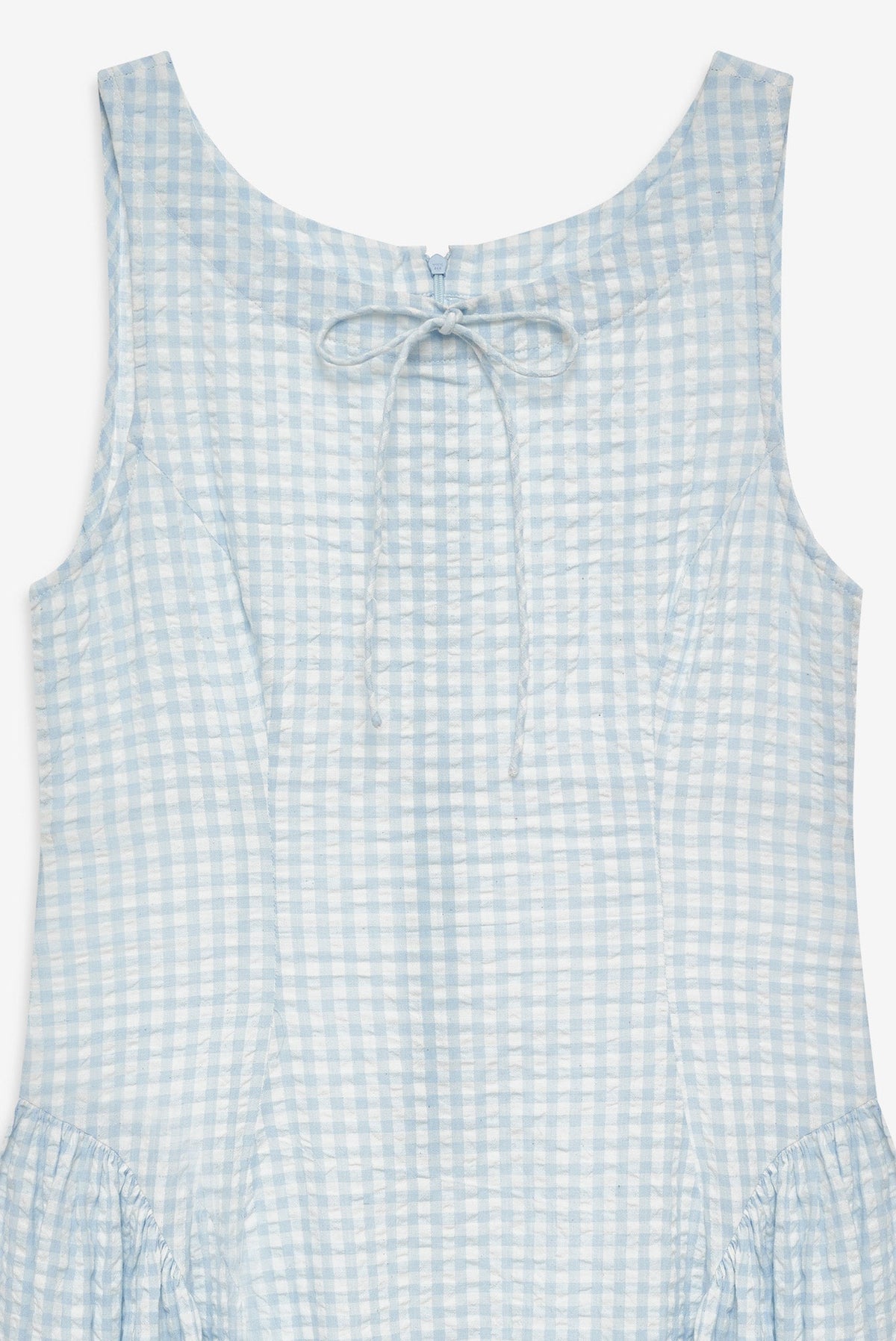 Scotch Bonnet Gingham Mini Dress - Blue