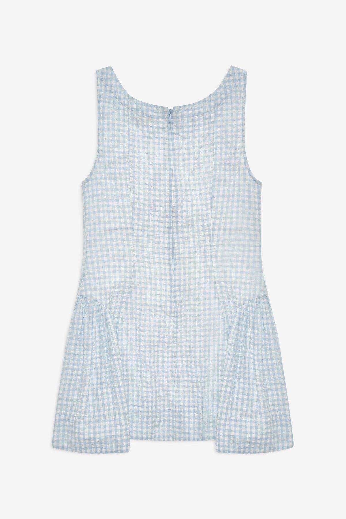 Scotch Bonnet Gingham Mini Dress - Blue