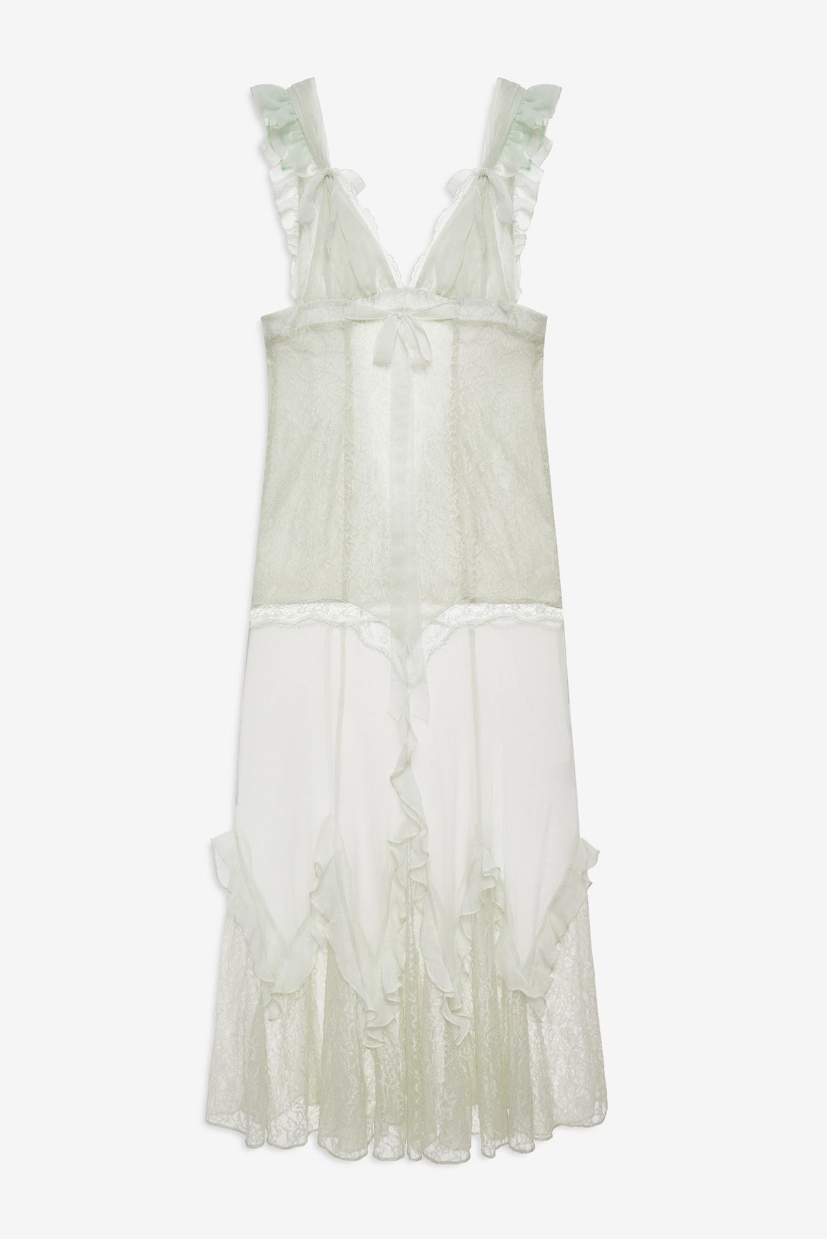 Delicate Lace Maxi Dress - Baby Mint