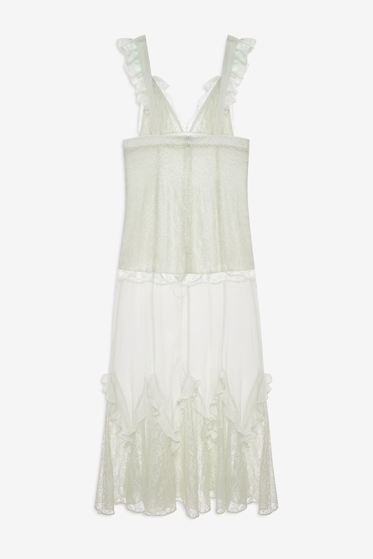 Delicate Lace Maxi Dress - Baby Mint