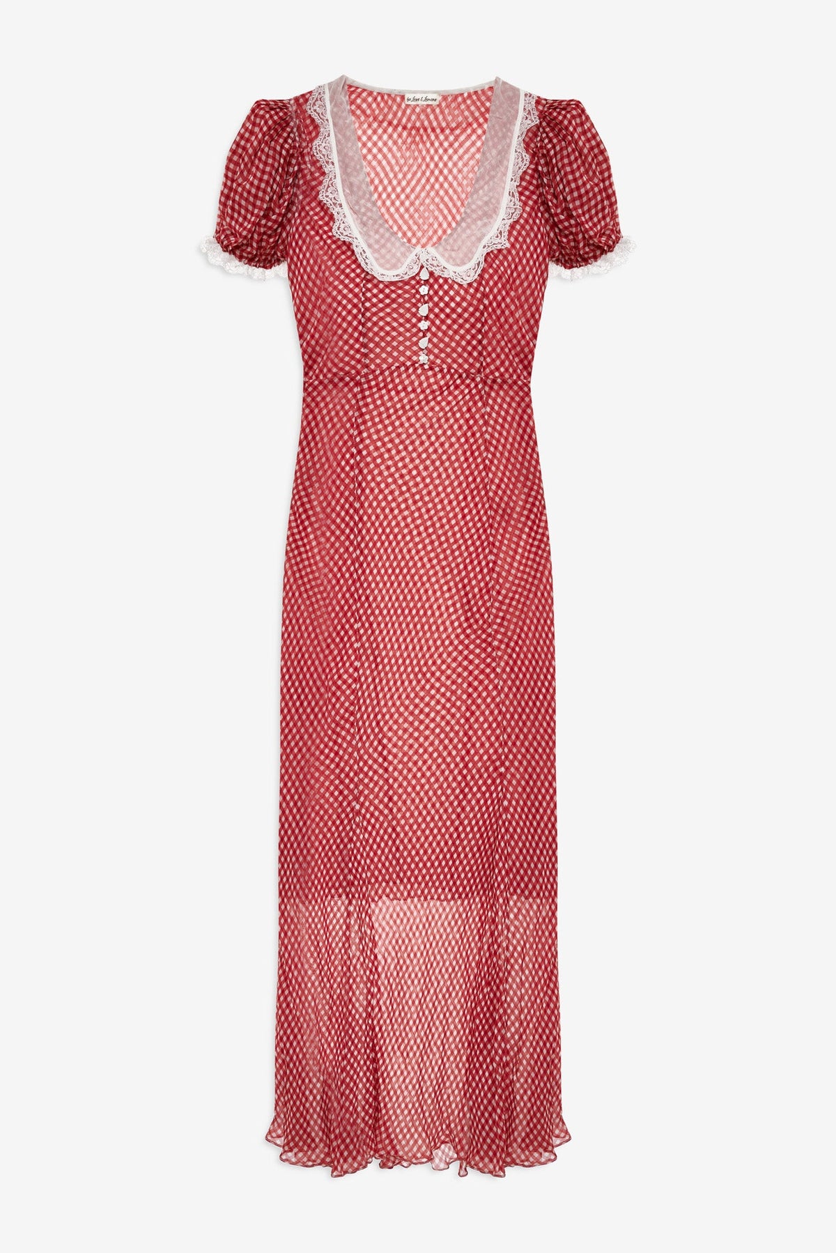 Bradford Gingham Maxi Dress - Red