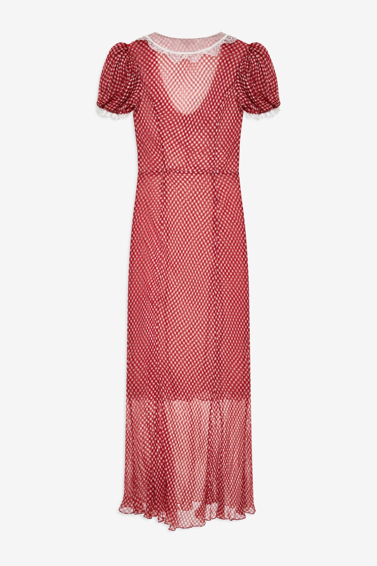 Bradford Gingham Maxi Dress - Red