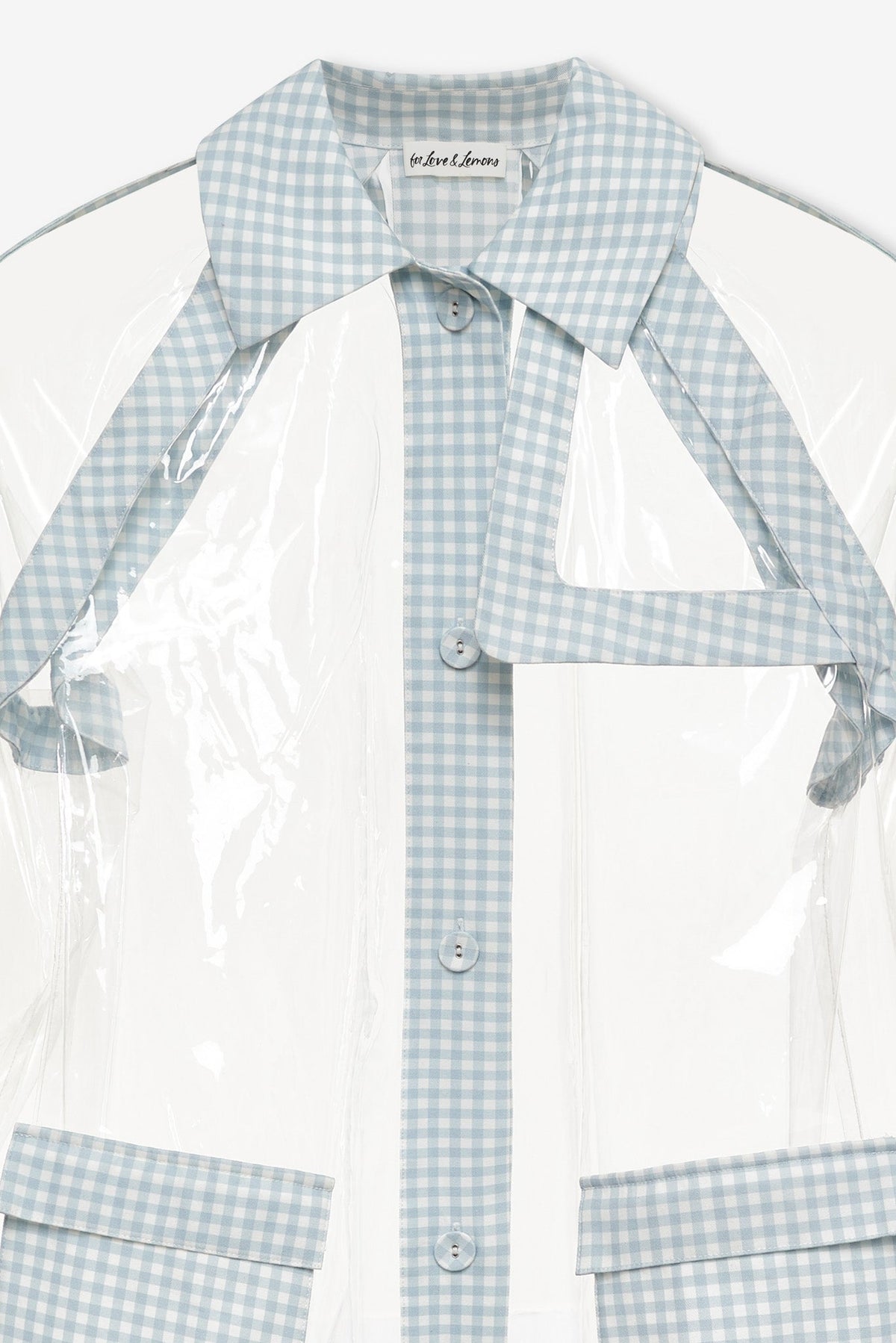 Tiana Clear Raincoat - Clear Blue