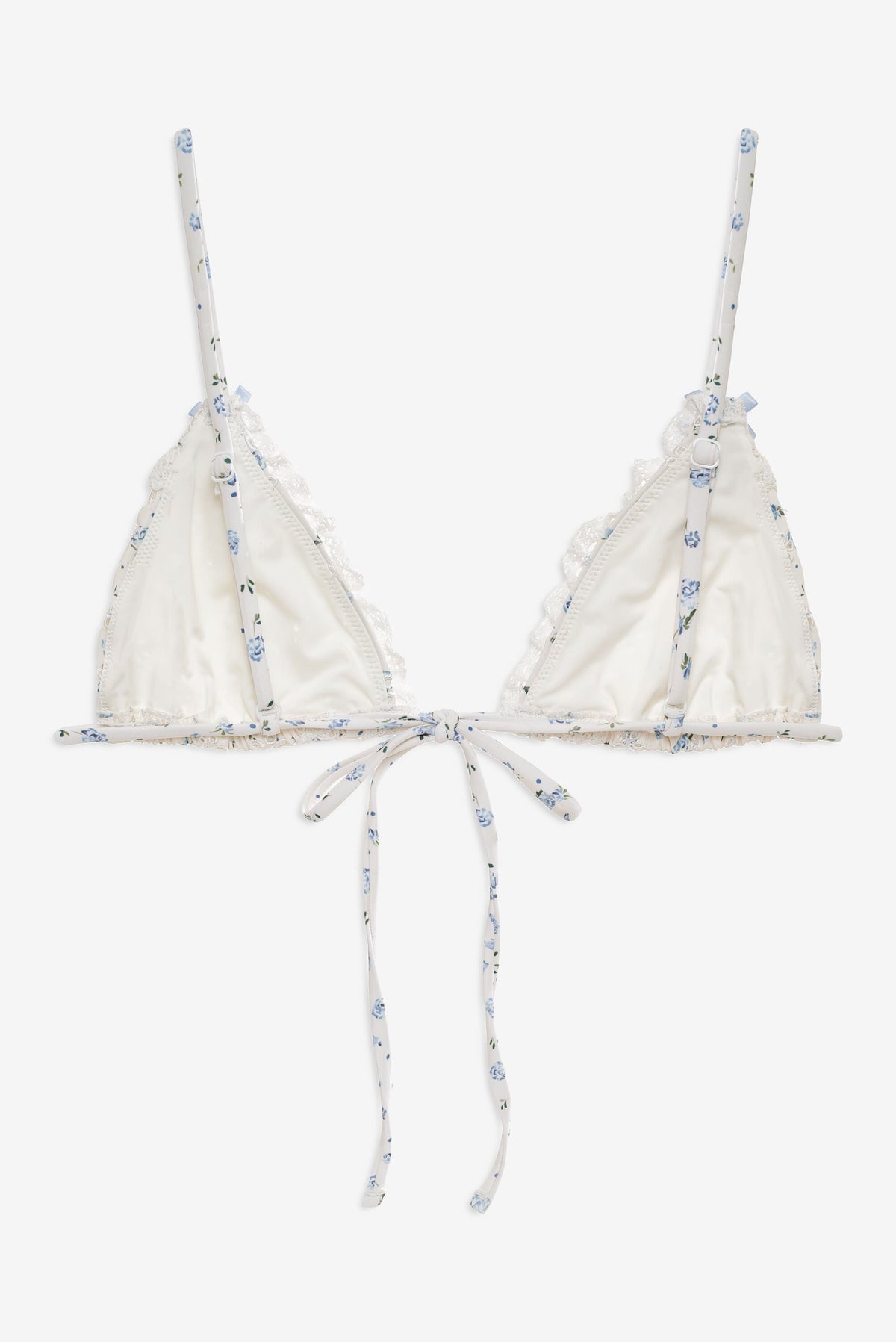 Sail Away Triangle Bikini Top - Vintage Cream