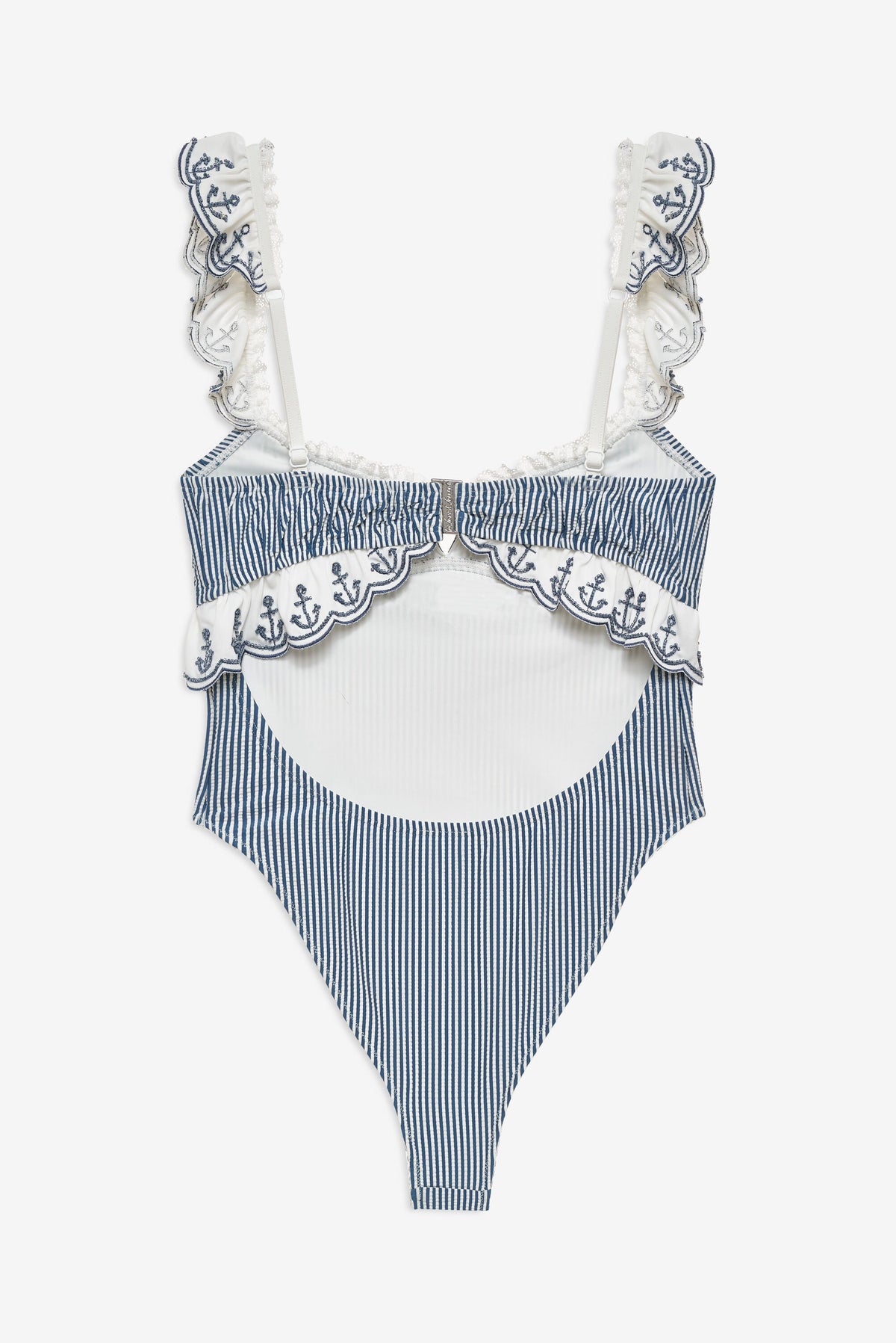 Sail Away One Piece Swimsuit - Blue