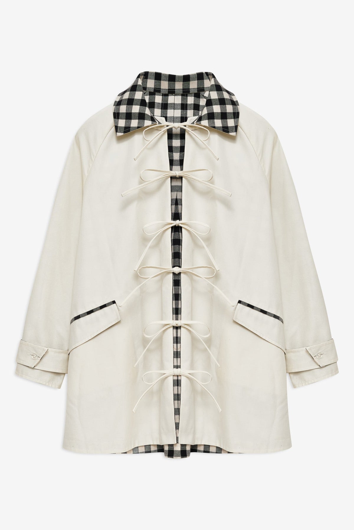 Tiana Reversible Trench Coat - Cream