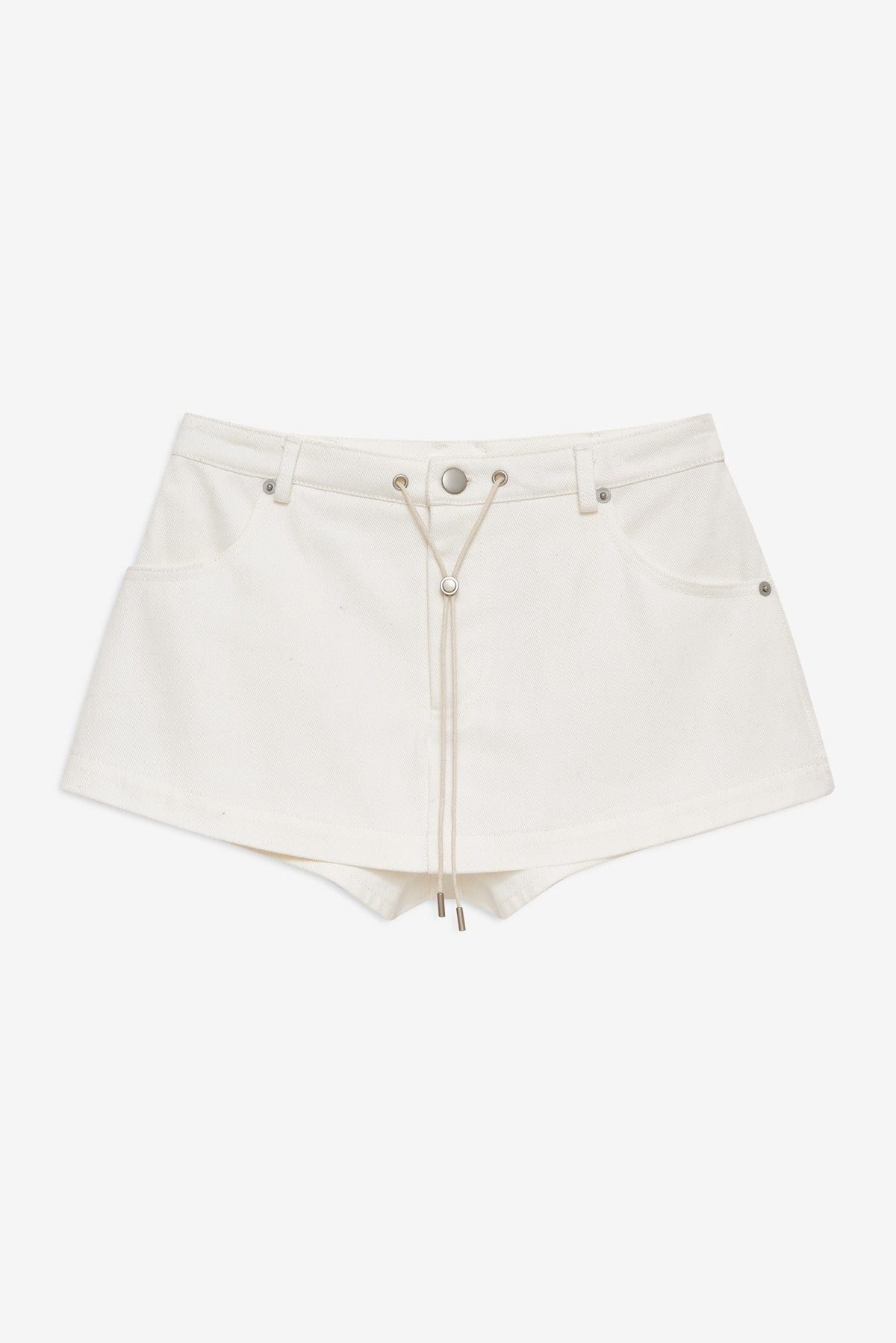 Agnes Denim Skort - White