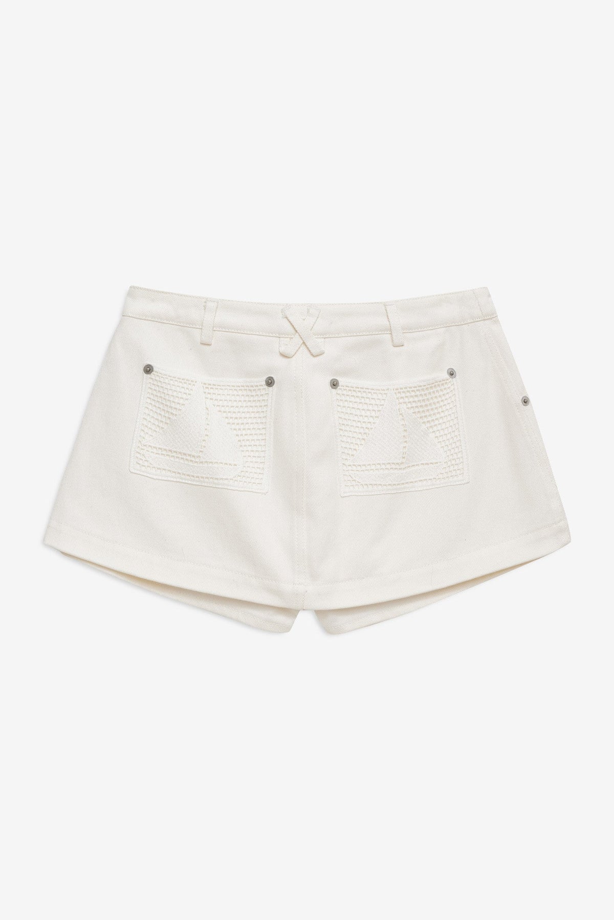 Agnes Denim Skort - White