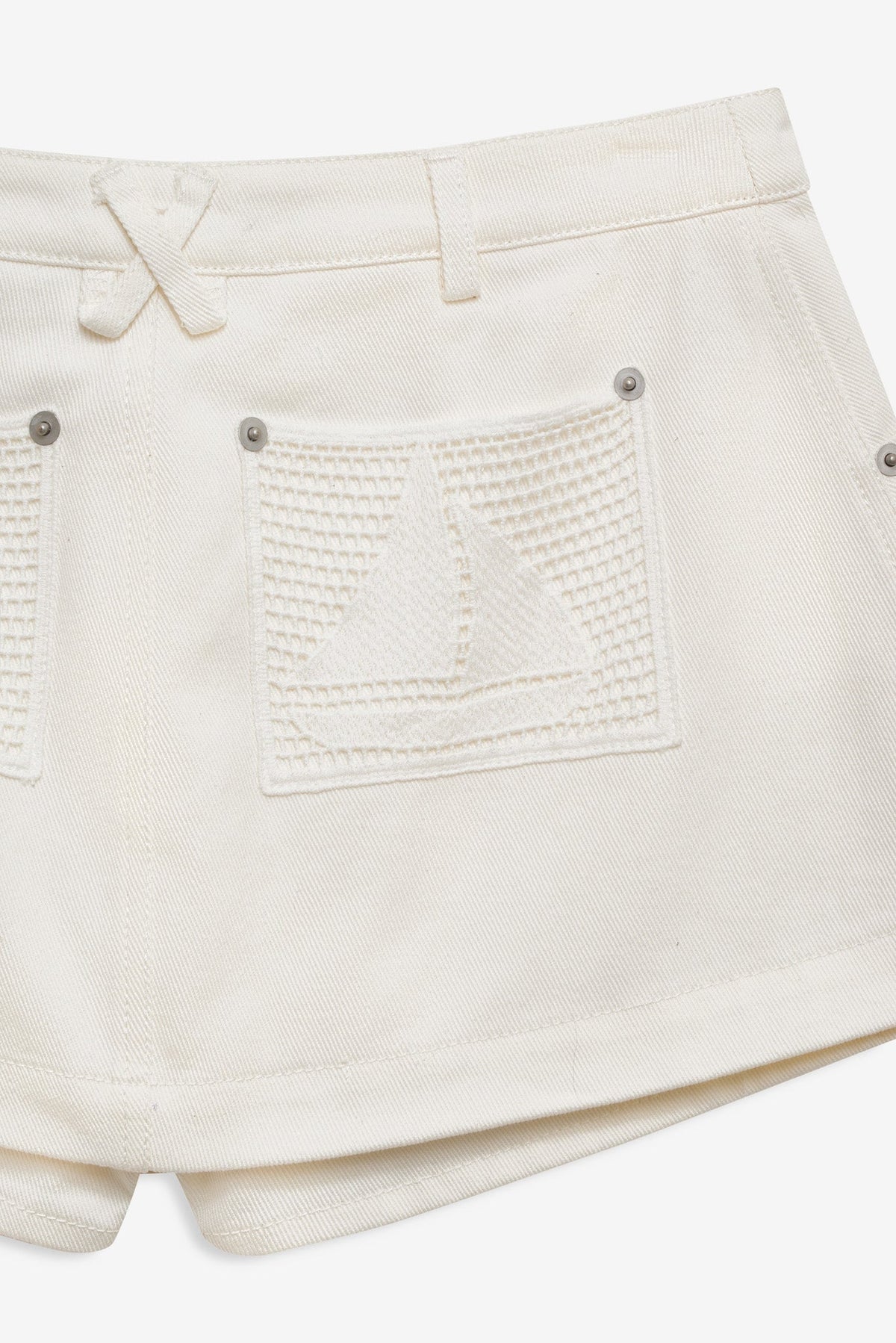 Agnes Denim Skort - White