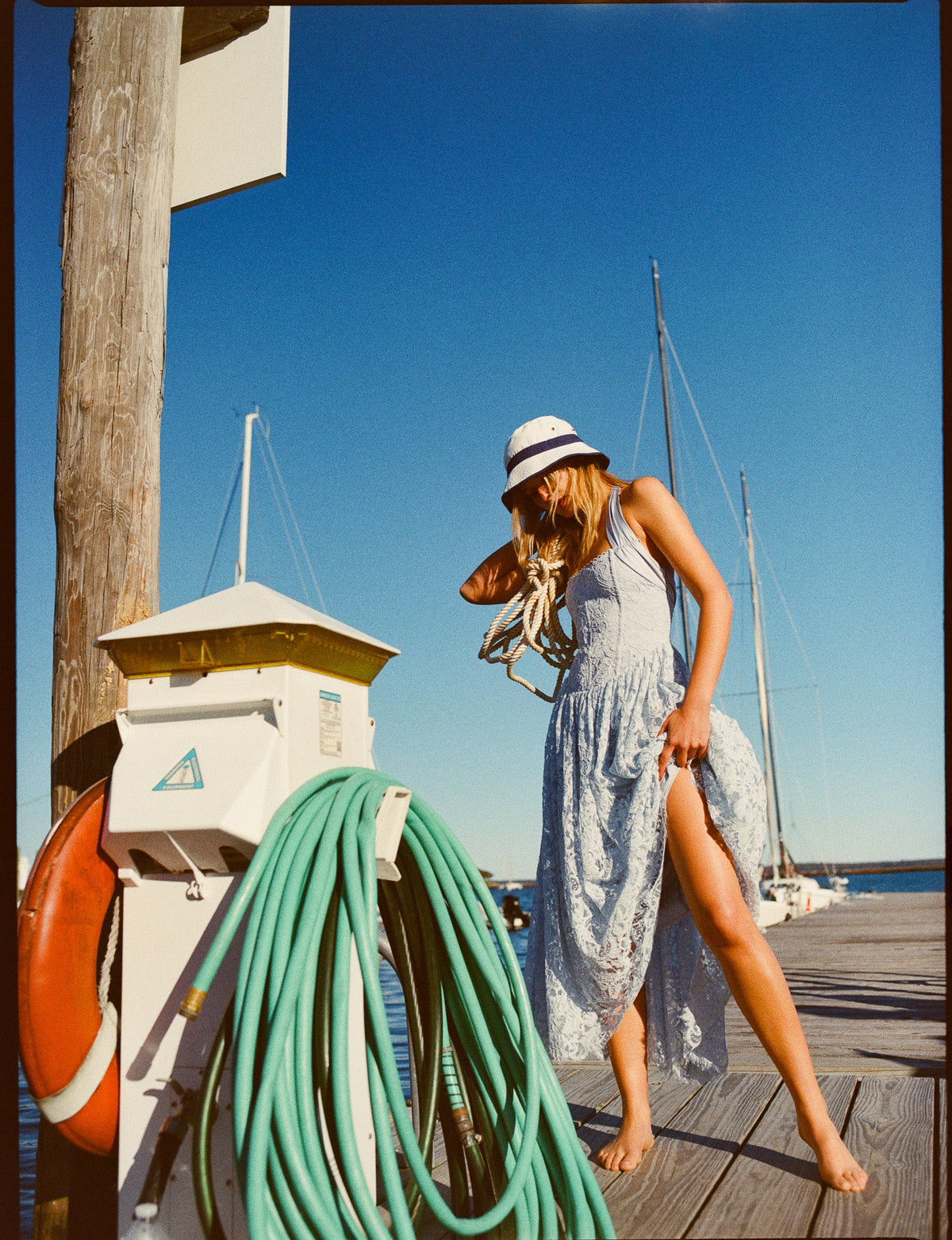 Lakeside Midi Dress - Baby Blue