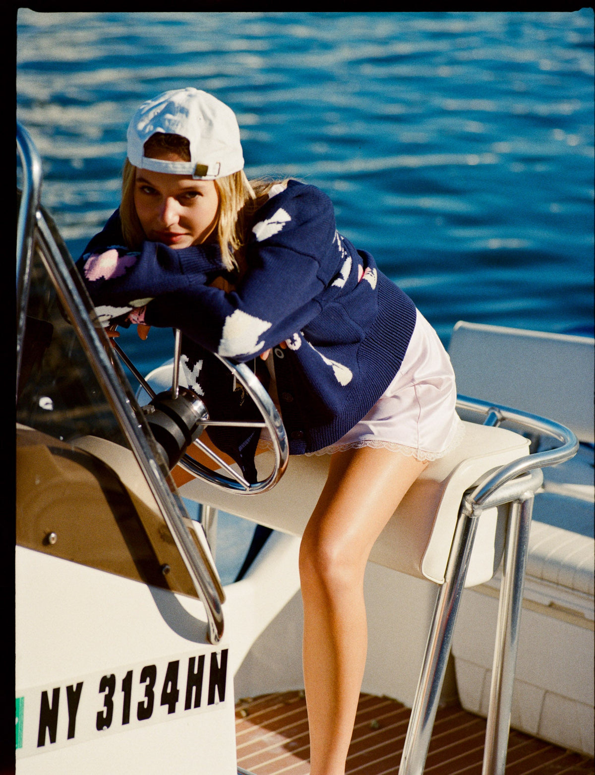 Marie Nautical Cardigan - Blue