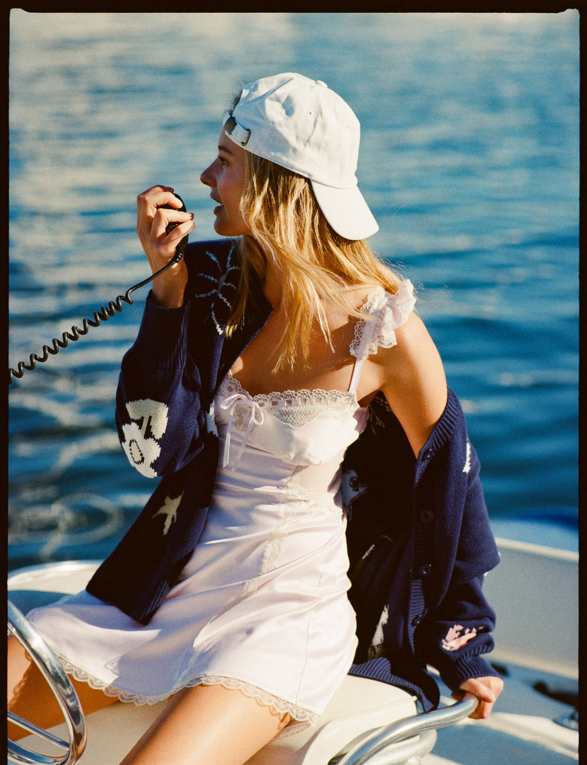 Marie Nautical Cardigan - Blue
