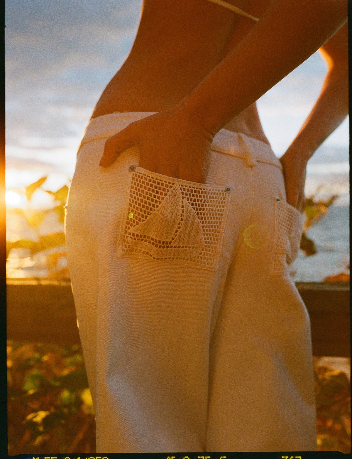 Agnes Denim Pants - White