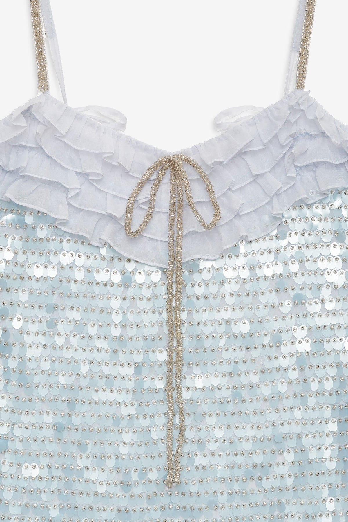 Layered Sequin Mini Dress - Blue