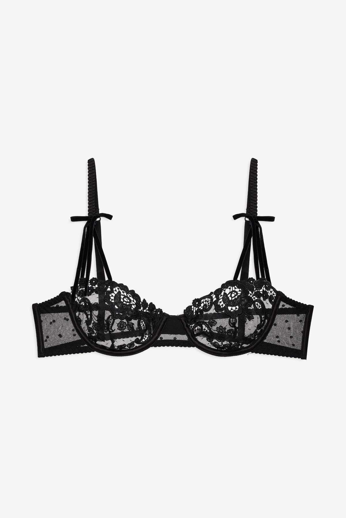 Antique Paisley Underwire Bra - Black