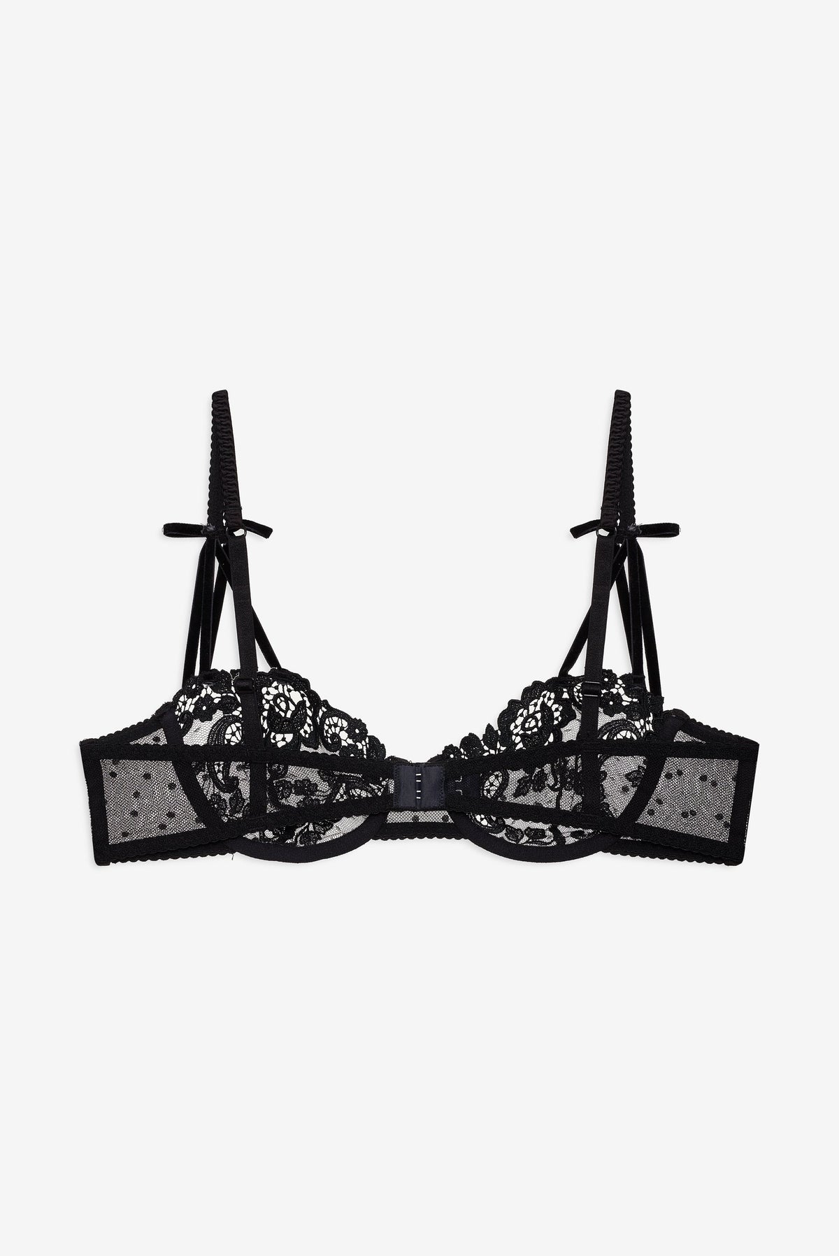 Antique Paisley Underwire Bra - Black