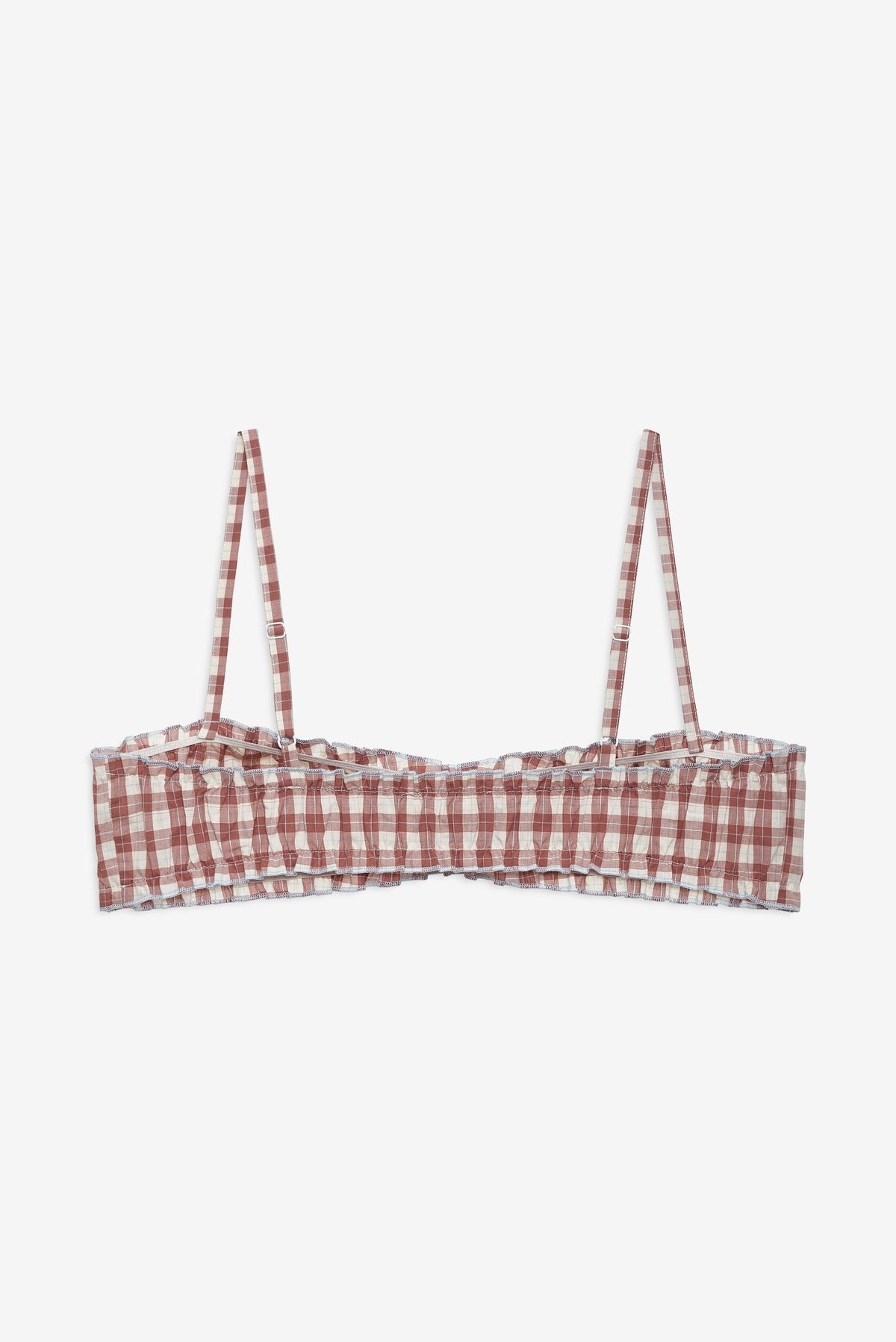 Poppy Gingham Bralette - Brown