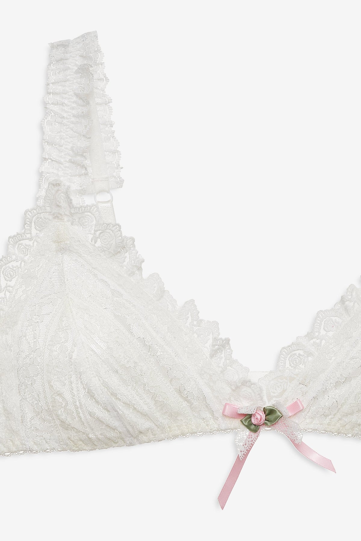 Layered Lace Bralette - White