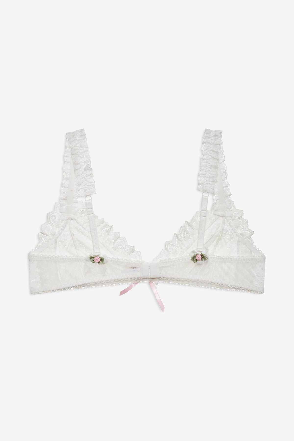 Layered Lace Bralette - White